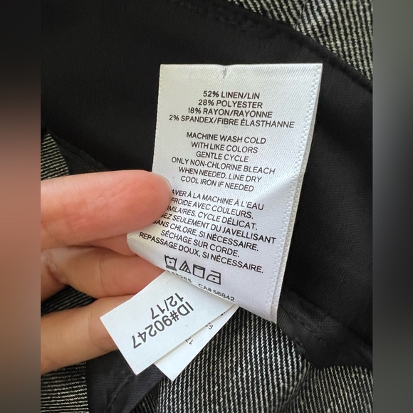 Express Paperbag Ankle High Rise Pants Sz 0R XS 0 Linen - Picture 6 of 9